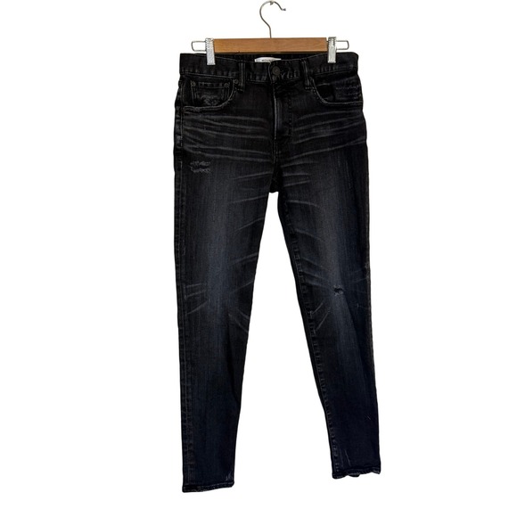 Moussy Vintage Jeans Women 27 Black Grunge Punk Emo Rock Distressed Skinny - Picture 1 of 9